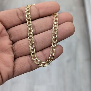 14kt Real Solid Gold Cuban Curb Bracelet 5.9 mm 8 Inches